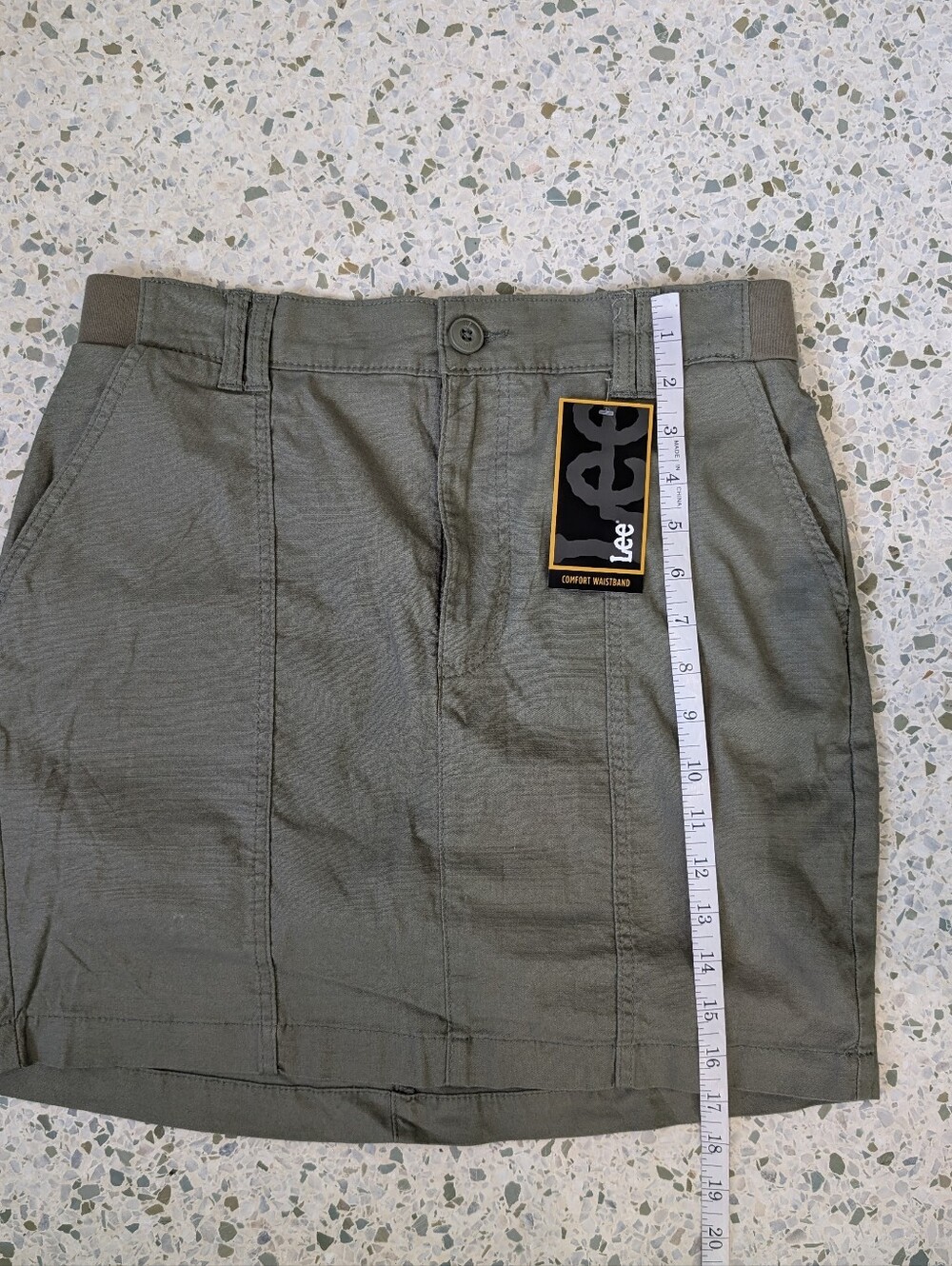 NWT Lee Olive Utility Pencil Skort - Picture 6 of 6